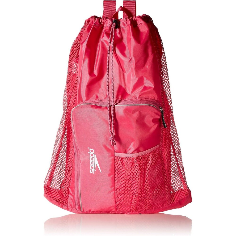 Speedo Unisex-Adult Drawstring Deluxe Ventilator Mesh Equipment Bag - Fuchsia
